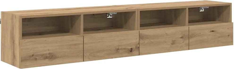 vidaXL Dulapuri pentru TV 2 pcs Stejar Artizanal 80 x 30 x 30 cm