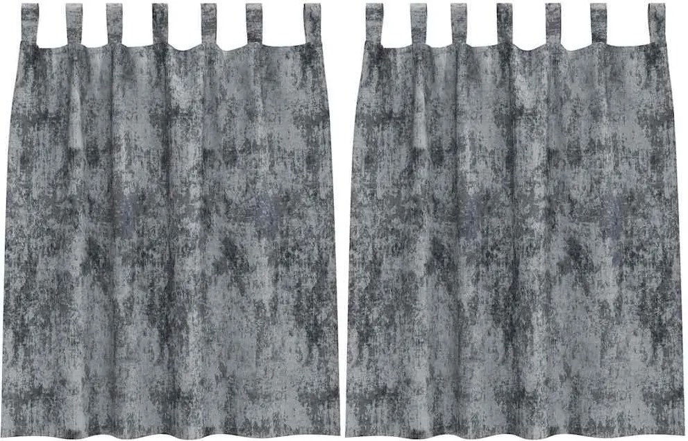 vidaXL Cortine din catifea 2 pcs Gri argintie 140 x 140 cm Catifea