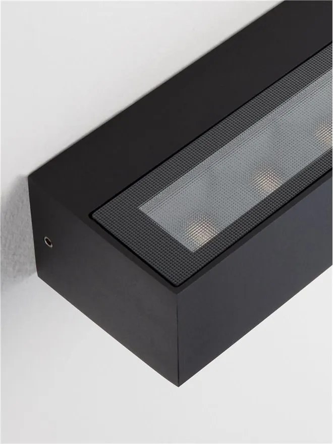 Aplica exterior neagra liniara 22cm IP65 LED CCT PRISMATIC