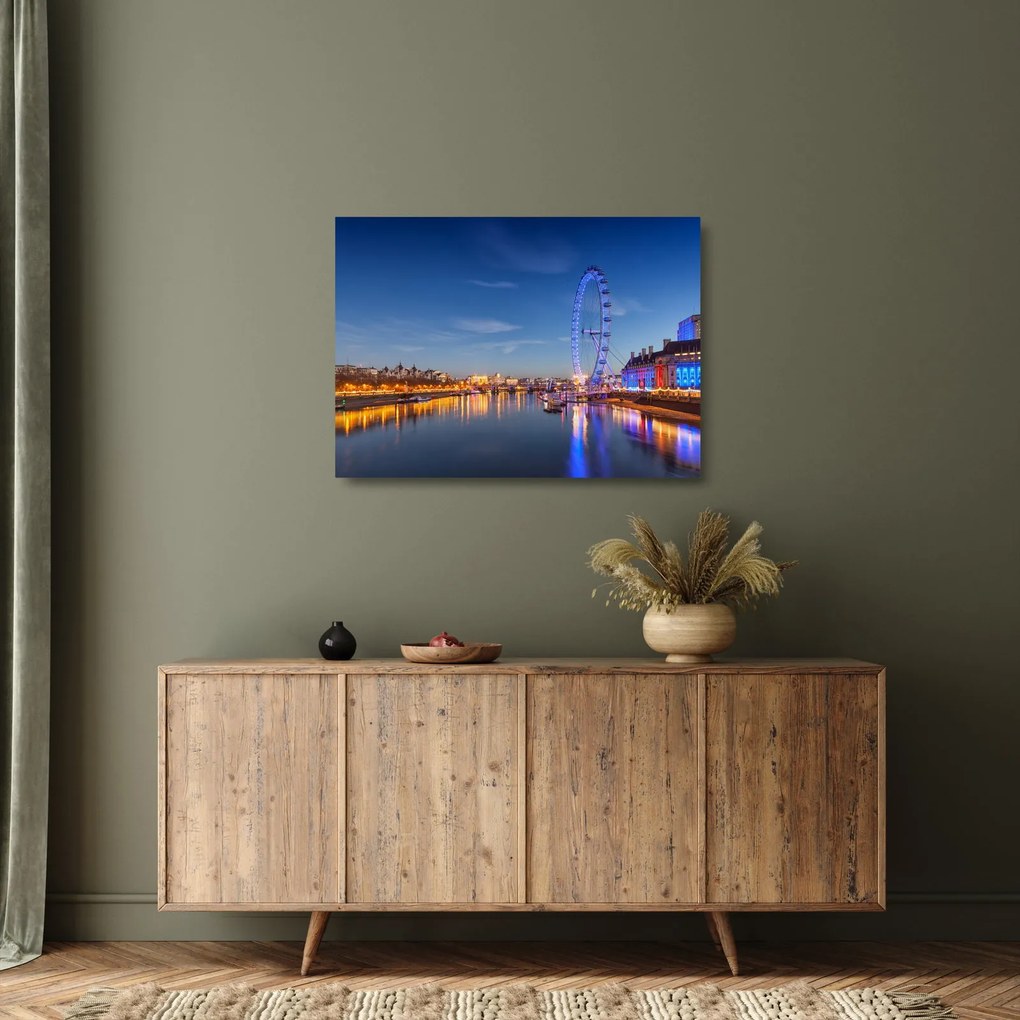 Tablou pe sticlă London Eye (70x50 cm)