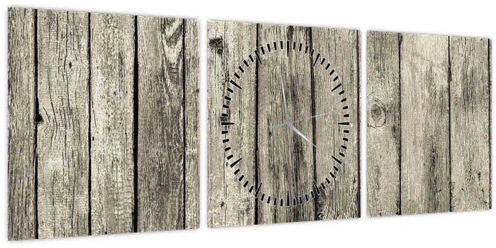 Tablou - Lemn (cu ceas) (90x30 cm)