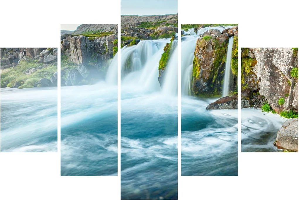 Tablou - Stânci și cascade (150x105 cm)