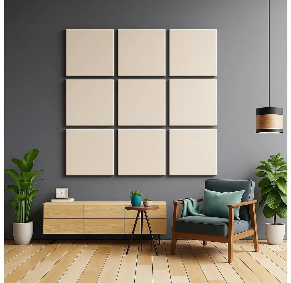 Panou acustic SILENCE 58x58 cm crem