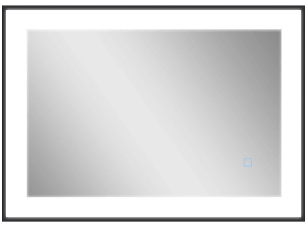 HOMCOM Oglinda LED pentru Baie cu 3 Temperaturi și Lumină cu Intensitate Reglabilă, 70x3x50 cm, Negru | Aosom Romania