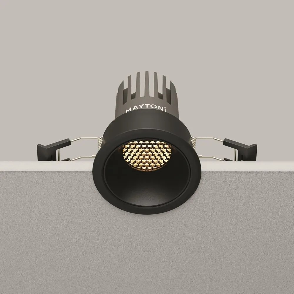 Spot incastrabil LED Dip negru 2700K 10W