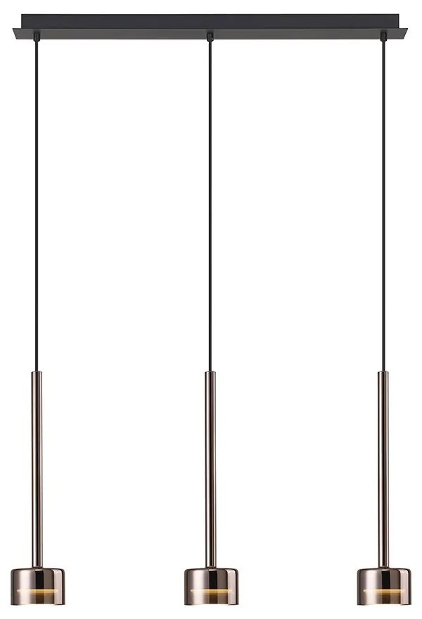 Lustra suspendata design modern TONIC 3L cupru
