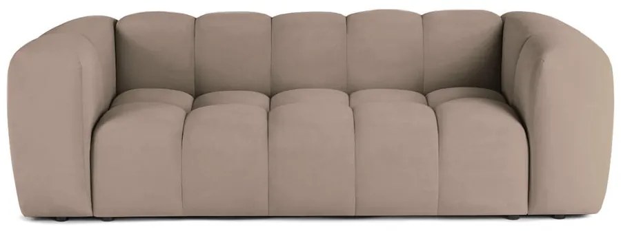 Canapea taupe cu tapițerie din catifea 225 cm Cube – Bonami Selection
