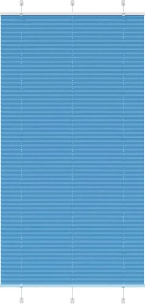 vidaXL Jaluzea plisată Albastru 110x200 cm Lățime țesătură 109,4 cm
