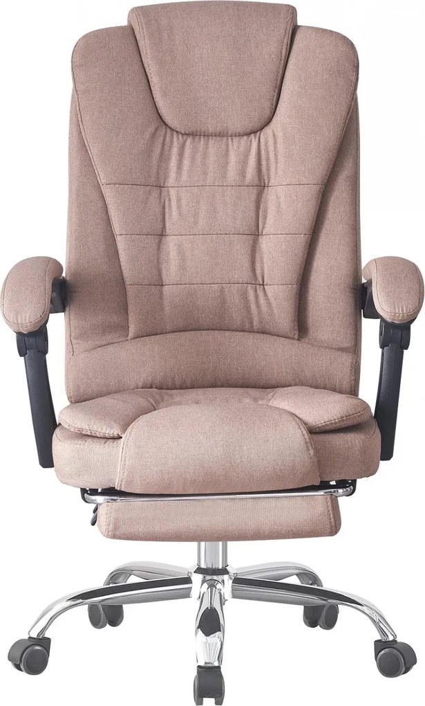 RESIGILAT- Scaun directorial, suport picioare, reglabil, Material textil, Bej