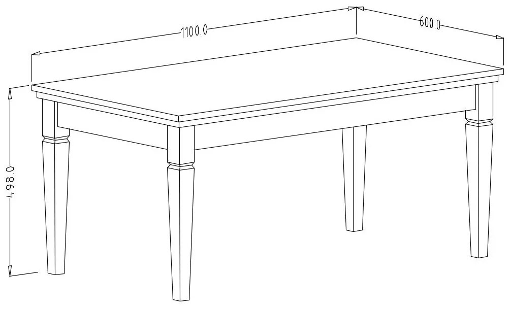 Masă de cafea- Typ 99 (alb + arin + stejar lefkas). 1030238