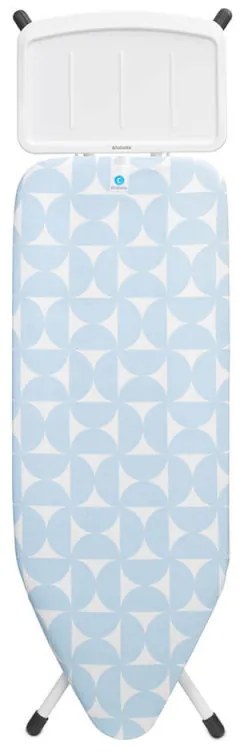 Masa de calcat Brabantia C 1005622, 124x45 cm, 7 pozitii de reglare, Suport generator de abur, Albastru deschis
