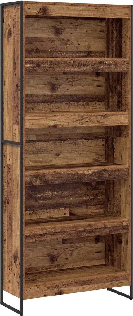 vidaXL Dulap pentru cărți 2 pcs Lemn Vechi 80 x 30 x 155 cm