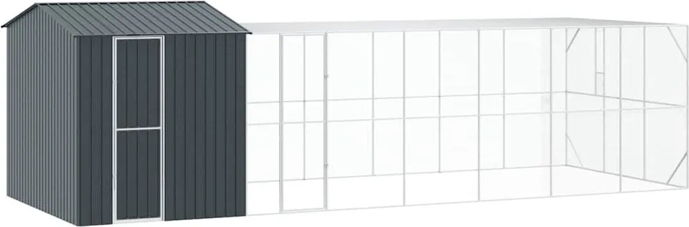 vidaXL Cușcă pentru păsări Antracit 845 x 304 x 247 cm Oțel Galvanizat