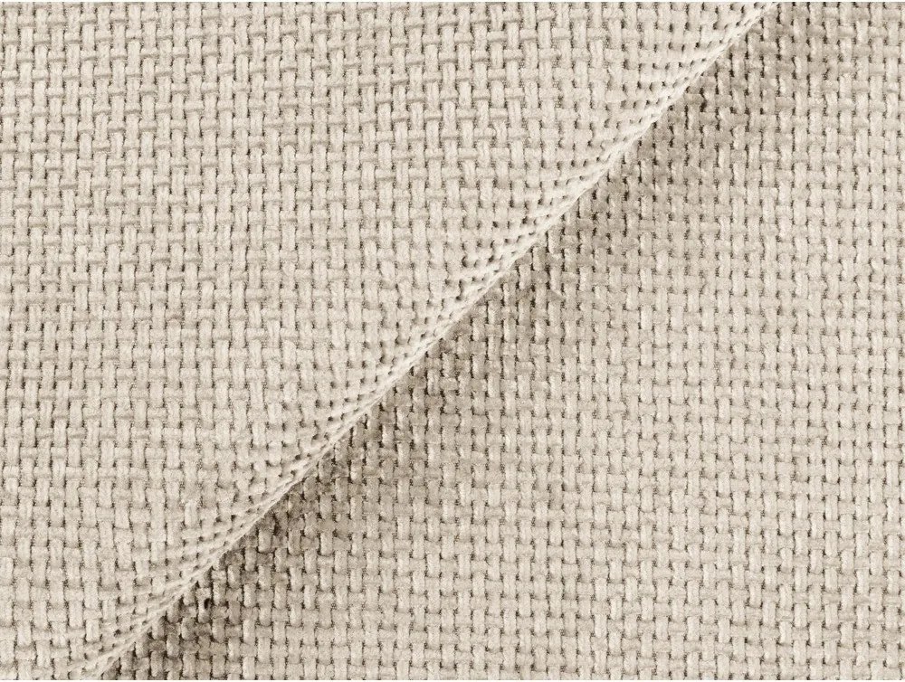 Colțar crem extensibil/cu spațiu de depozitare cu tapițerie din chenille (cu colț pe partea stângă/în formă de ”L”) Kona – Makamii