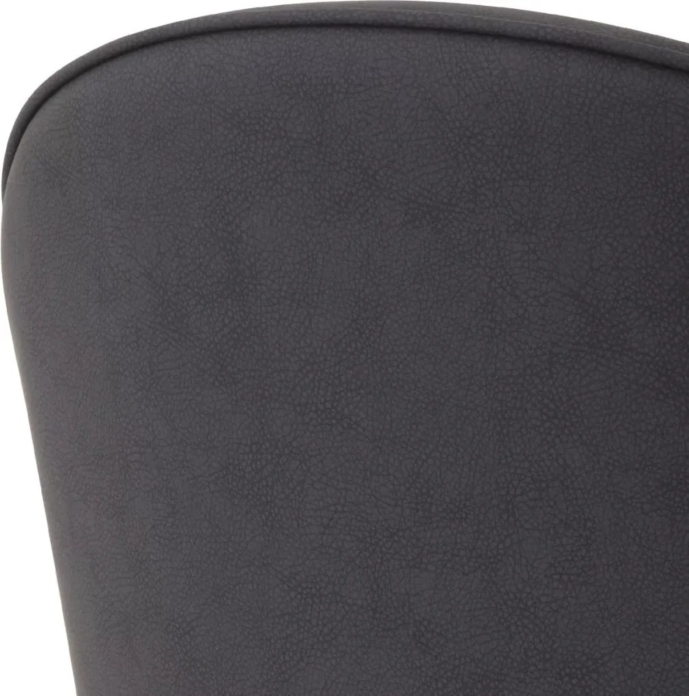 Set de 2 scaune design LUX Cooper, piele sintetica gri