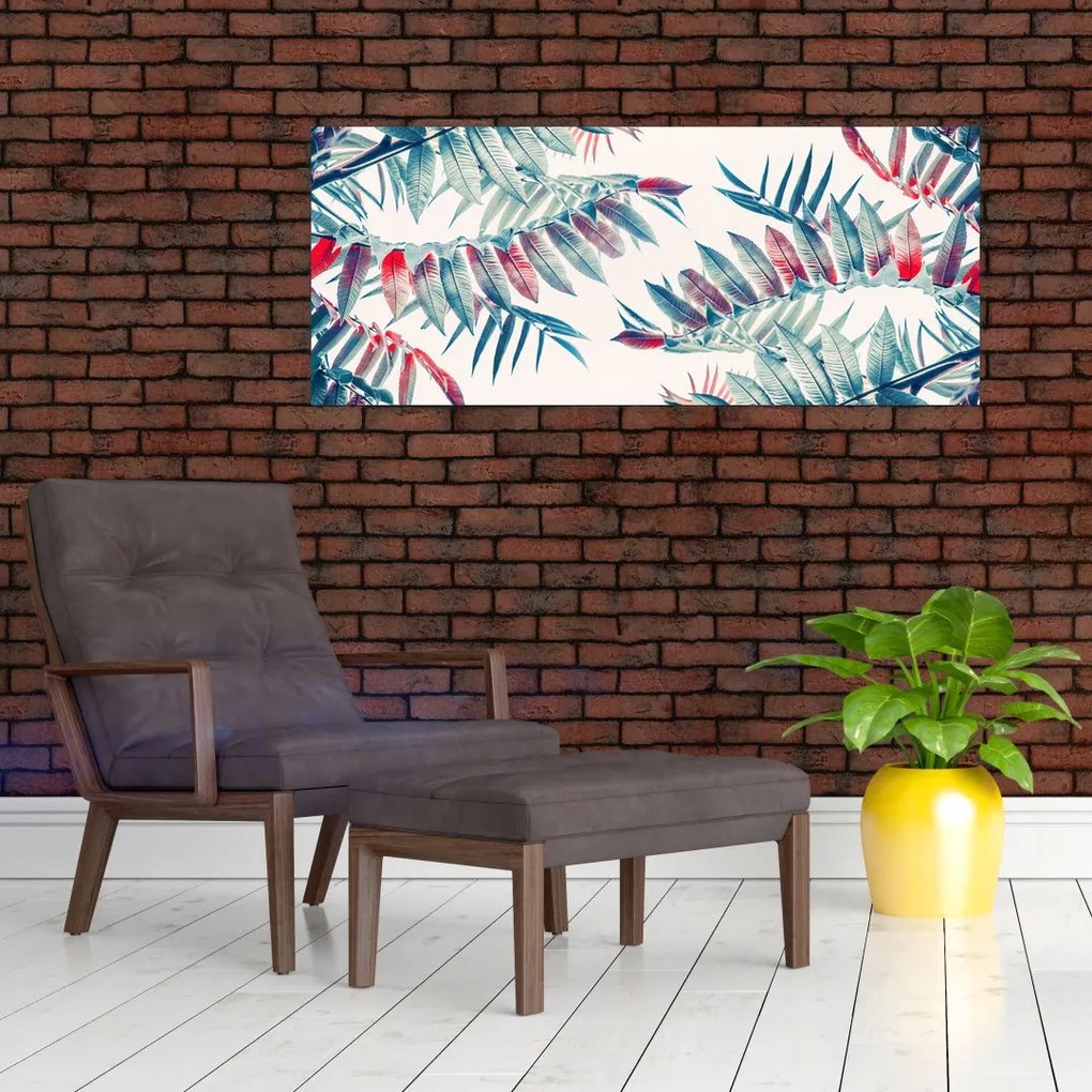 Tablou - Frunze tropicale (120x50 cm)