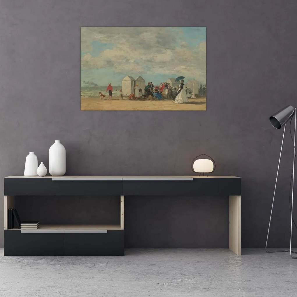 Tablou - Eugène Boudin, Beach Scene, reproducere (90x60 cm)
