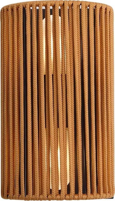 Lampă de perete Japandi portocalie cu negru și frânghie IP44 - Jayla