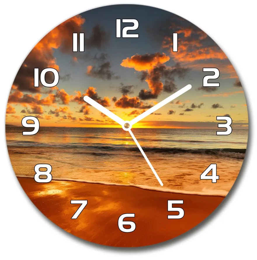 Ceas din sticlă rotund plaja australian
