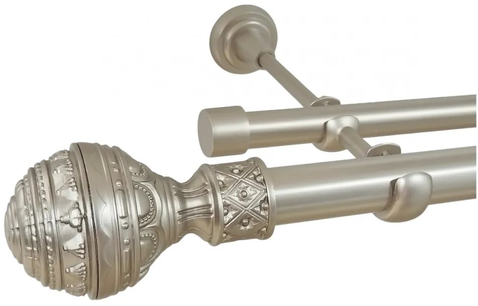 Galerie fara inele BETINA - 25/19 - crom mat (Alege marime: 400 cm)