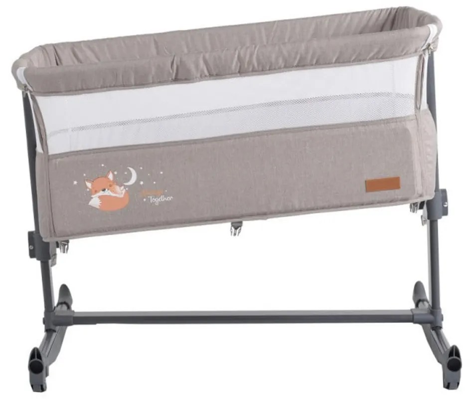 Patut copii transformabil in balansoar bebe NOVOKIDS™ Babies , Design modern, Co-Sleeper , Dimensiuni 90X55X80 cm, 5 trepte de inaltime, Saltea