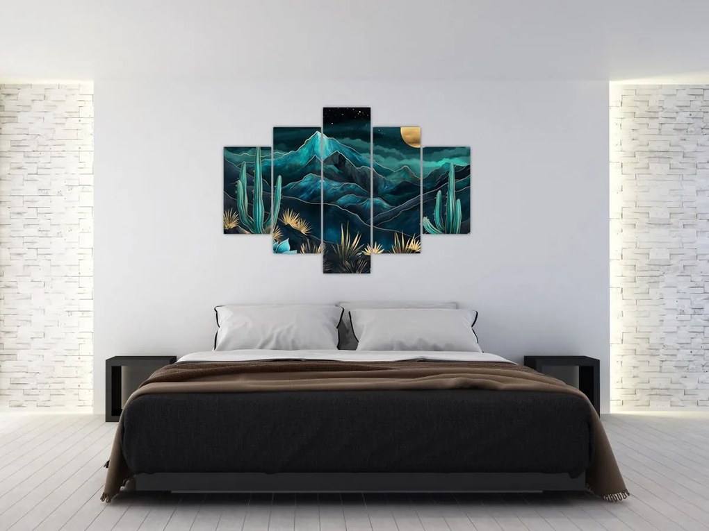 Tablou - Noapte turcoaz (150x105 cm)