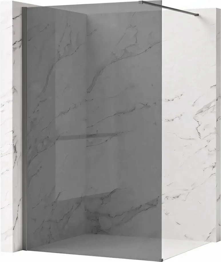 Paravan de dus fumuriu Rea Flexi Grey 80 cm Titan
