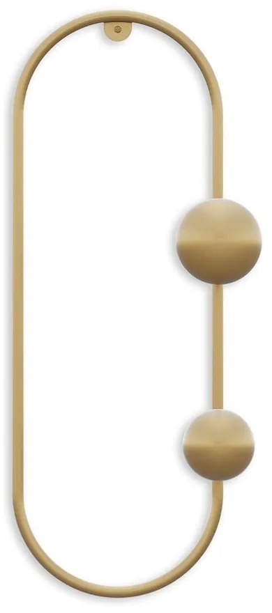 Cuier de perete auriu din metal Dama – Kalune Design