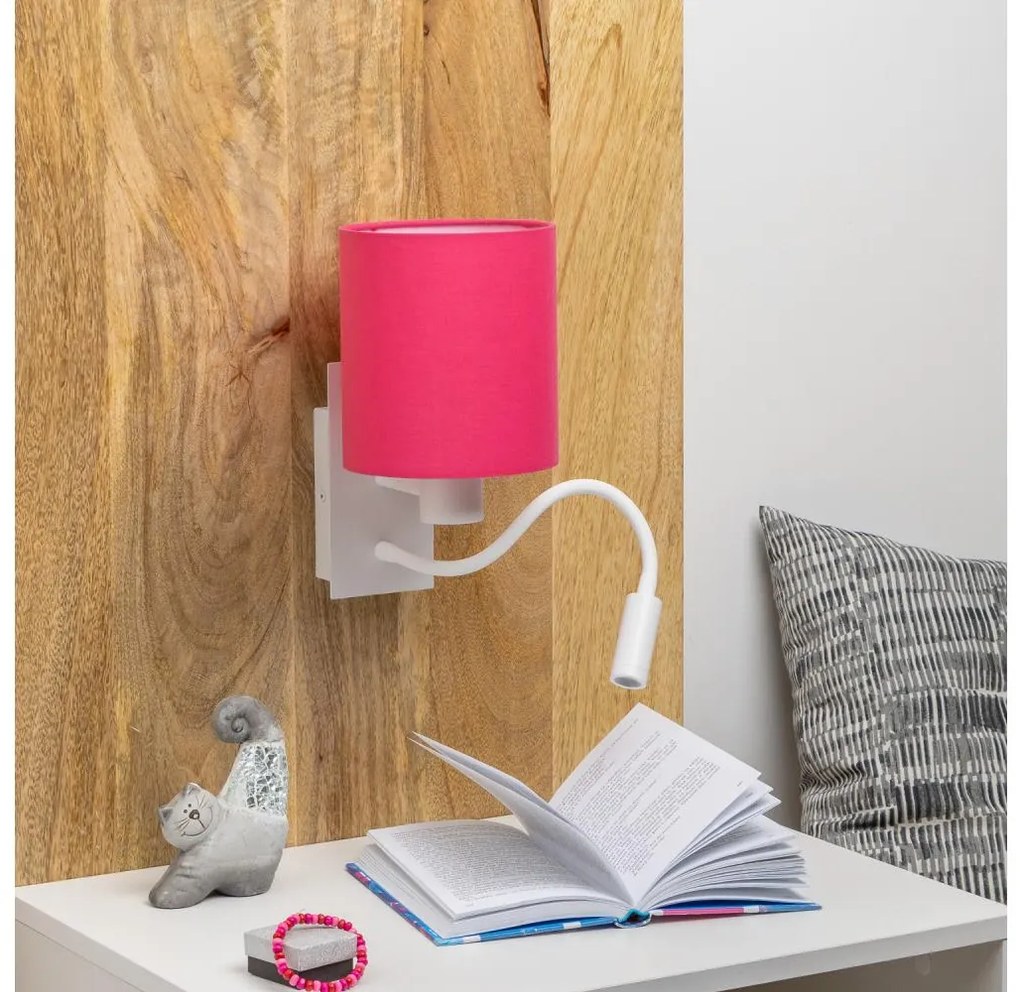 Lampă LED de perete Brilagi NUBILA 1xE27/25W/230V + LED/3W alb/roz