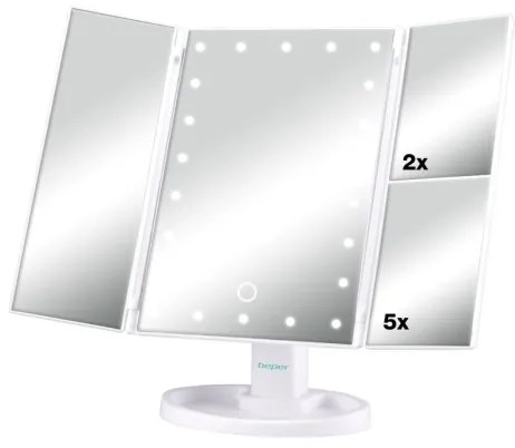 Beper - Oglindă cosmetică cu iluminare LED, 4xAAA/5V
