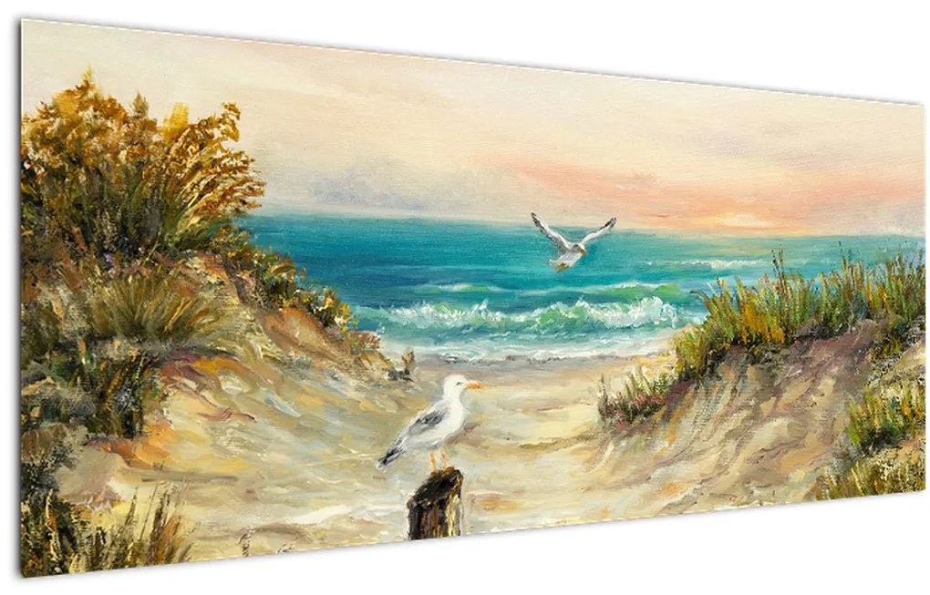 Tablou - Plaja cu nisip (120x50 cm)