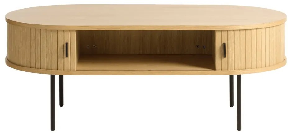 Măsuță de cafea în culoare naturală cu aspect de lemn de stejar 60x120 cm Nola – Unique Furniture