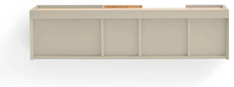 Comodă bej-natural joasă cu aspect de lemn de stejar 110x23 cm Otto – Teulat