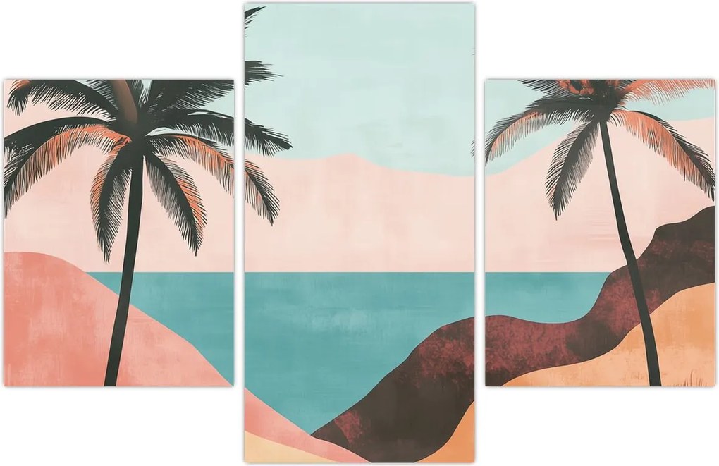 Tablou - Palmieri la mare (90x60 cm)