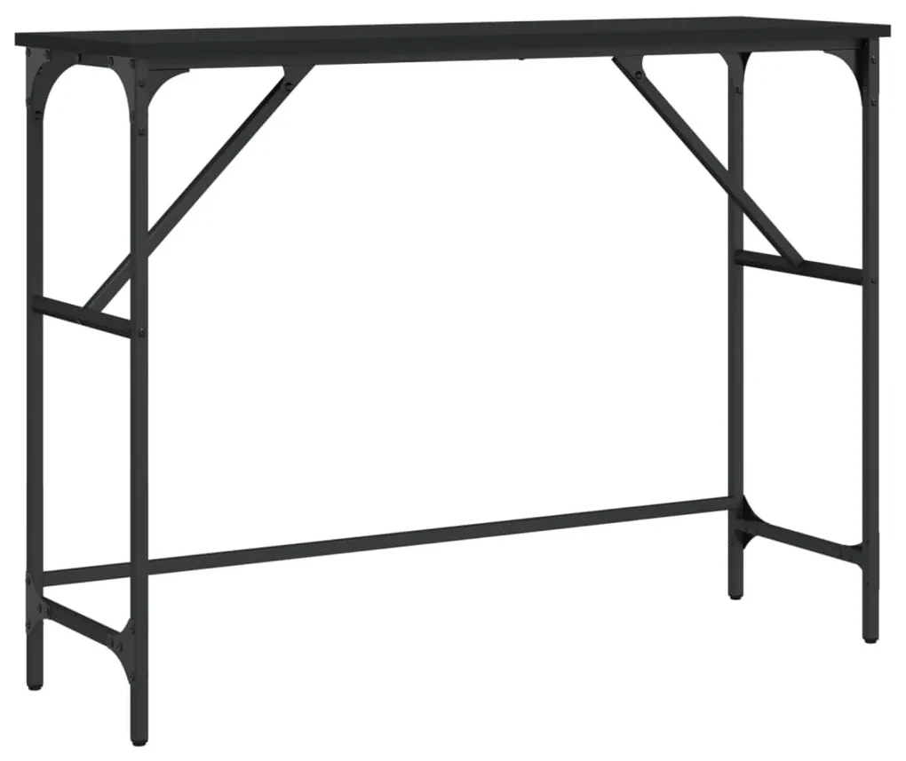 834055 vidaXL Măsuță consolă, negru, 100x32x75 cm, lemn compozit