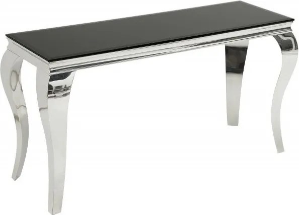 Consola eleganta cu picioare curbate din otel inoxidabil lustruit, Modern Barock negru