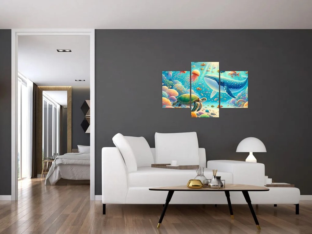Tablou - Lumea sub apă (90x60 cm)