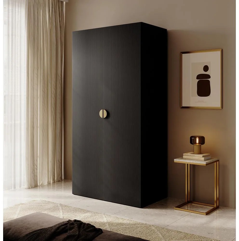 Dulap de haine Moonie XII (negru + alb). 1099626