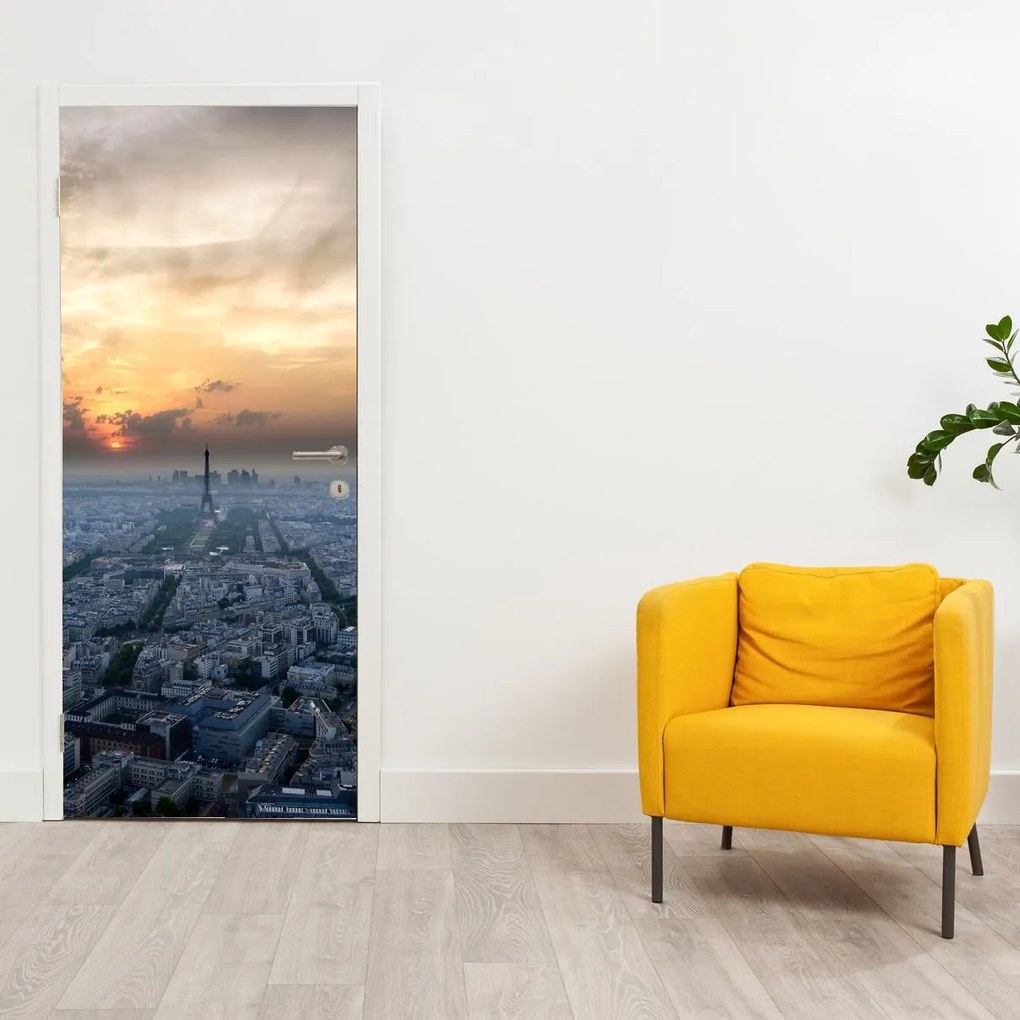 Fototapet pentru ușă - Parisul de sus (95x205cm)