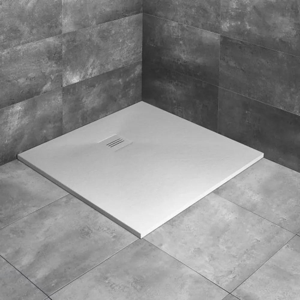 Cadita dus compozit patrata Radaway Kyntos C 80x80 cm alb