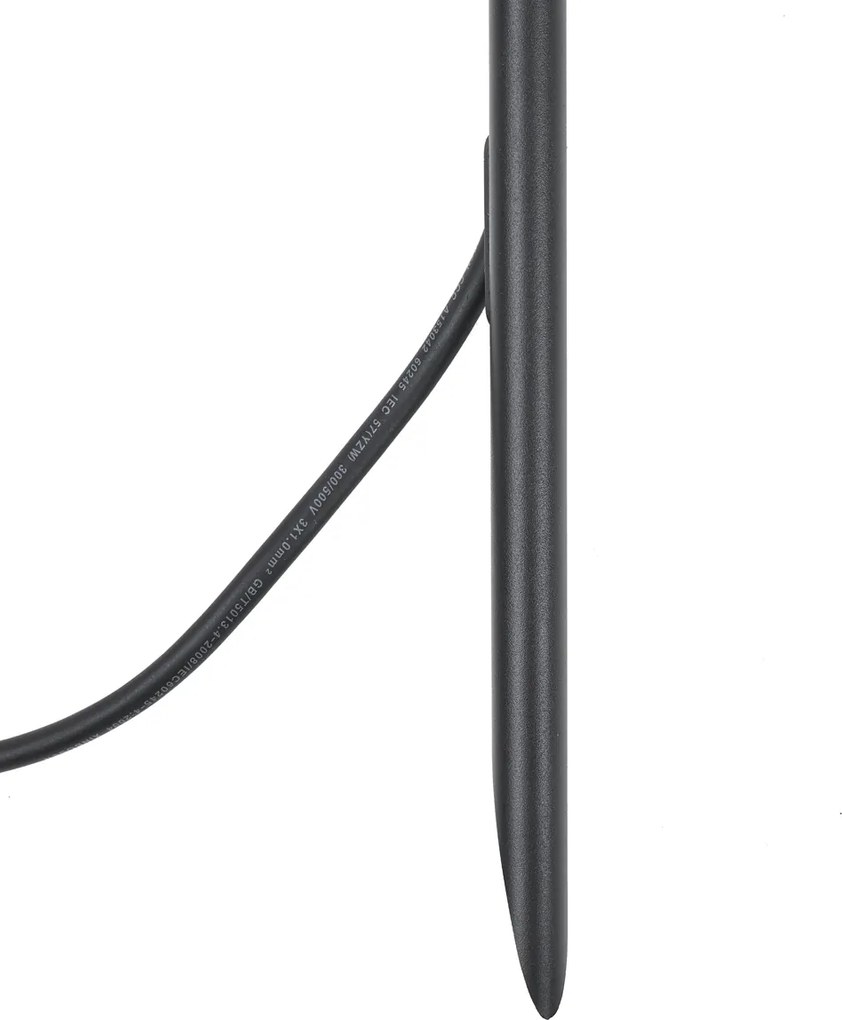 Spot cu țăruș negru 40cm incl. LED reglabil IP65 incl. cablu și ștecher - Carl