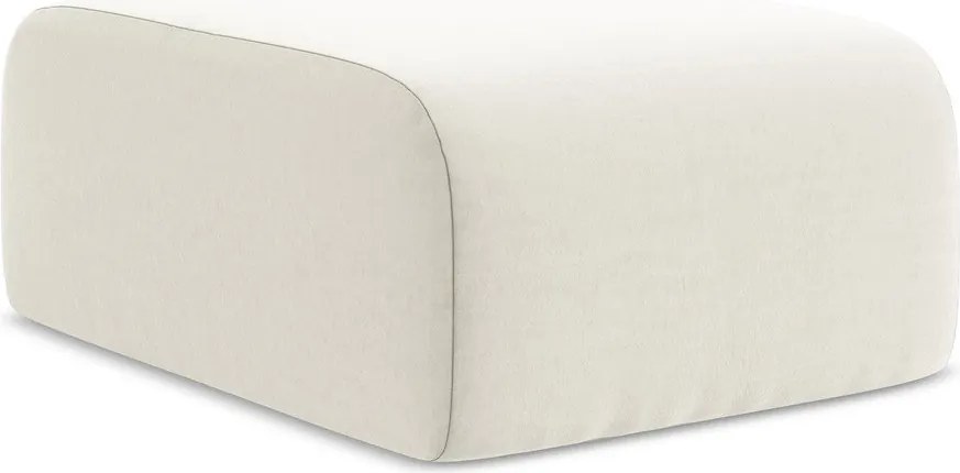 Taburet bej cu tapițerie din catifea Lani – Makamii