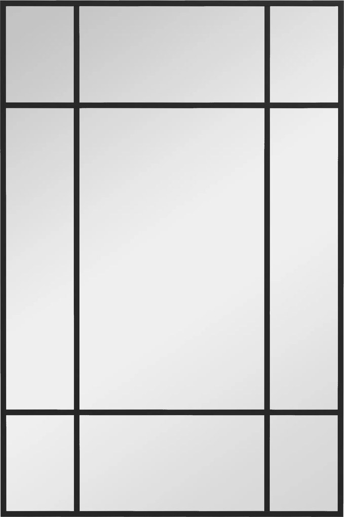 Homcom Oglinda Perete – Dreptunghiulara cu Cadru Metalic Stil Fereastra | Aosom Romania