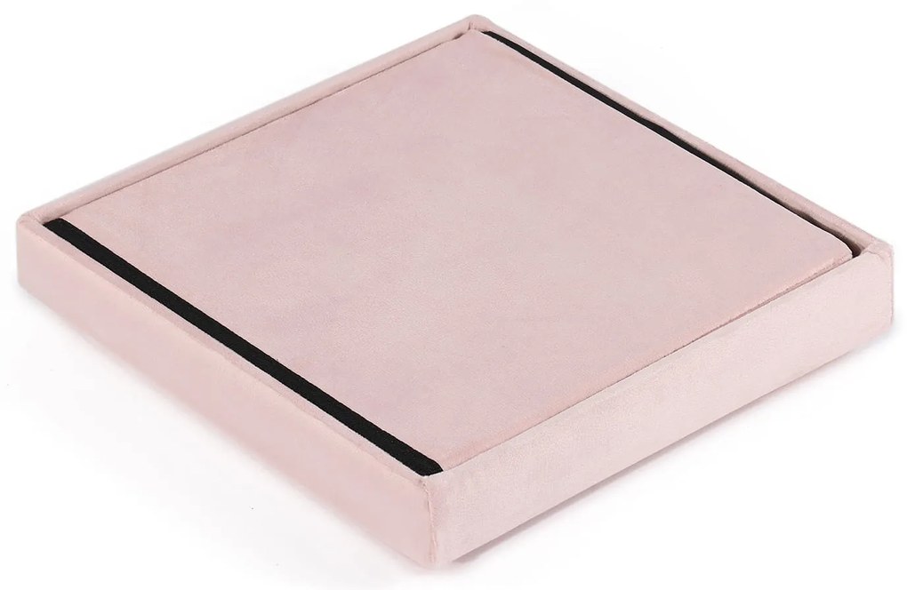 Taburet pliabil roz CUBEXO VELVET M