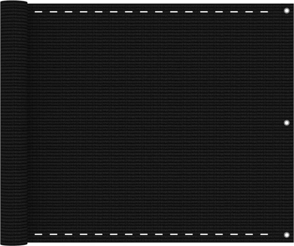 vidaXL Paravan pentru balcon, portocaliu, 75x400 cm, HDPE