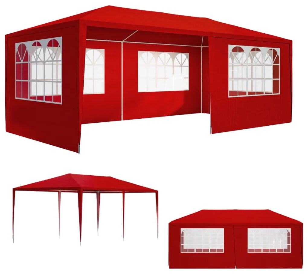 Cort de petrecere NEAPOL, 3x6m, roșu Jurhan