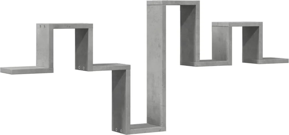 vidaXL Raft de perete, gri beton, 104,5x10x43 cm , lemn prelucrat