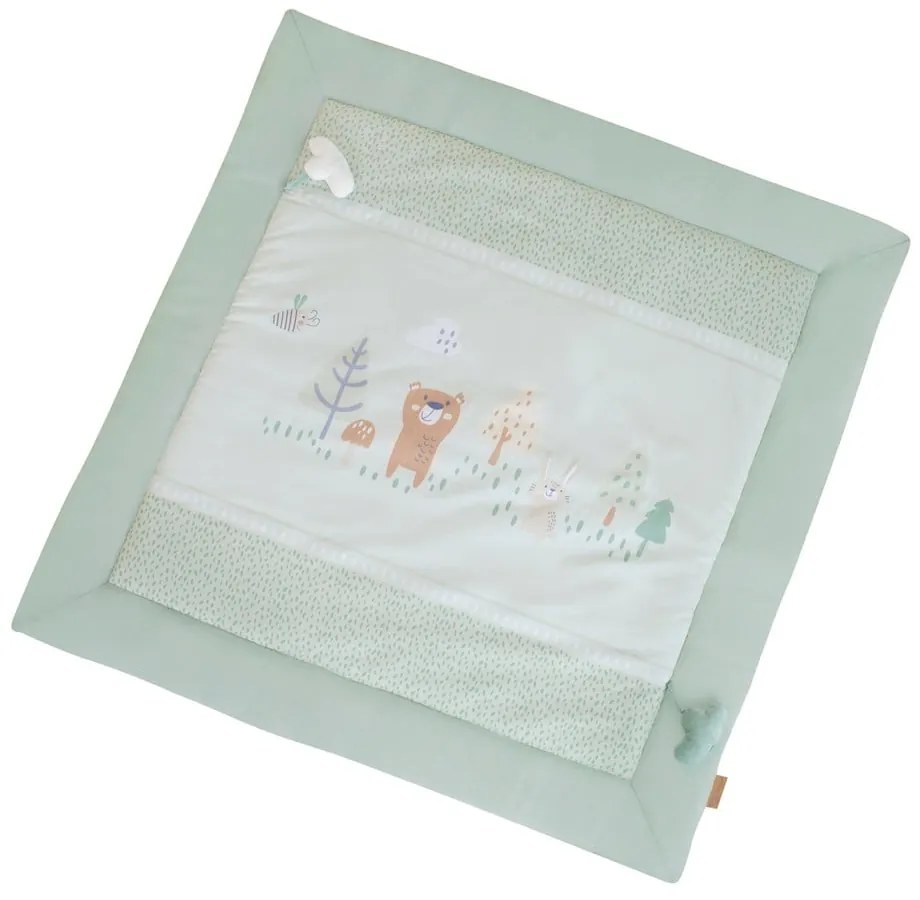 Saltea de joacă pentru copii verde-deschis 100x100 cm Woodland Buddies – Roba