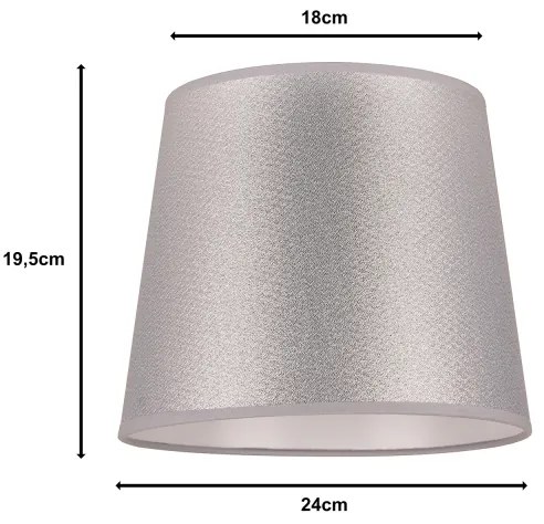 Duolla - Abajur pentru lampă de birou CLASSIC M E27, Ø 24 cm, argintiu