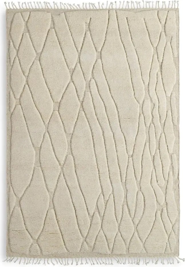 Covor design LUX din lana din Noua Zeelanda, Coralie Ivory 200x300cm